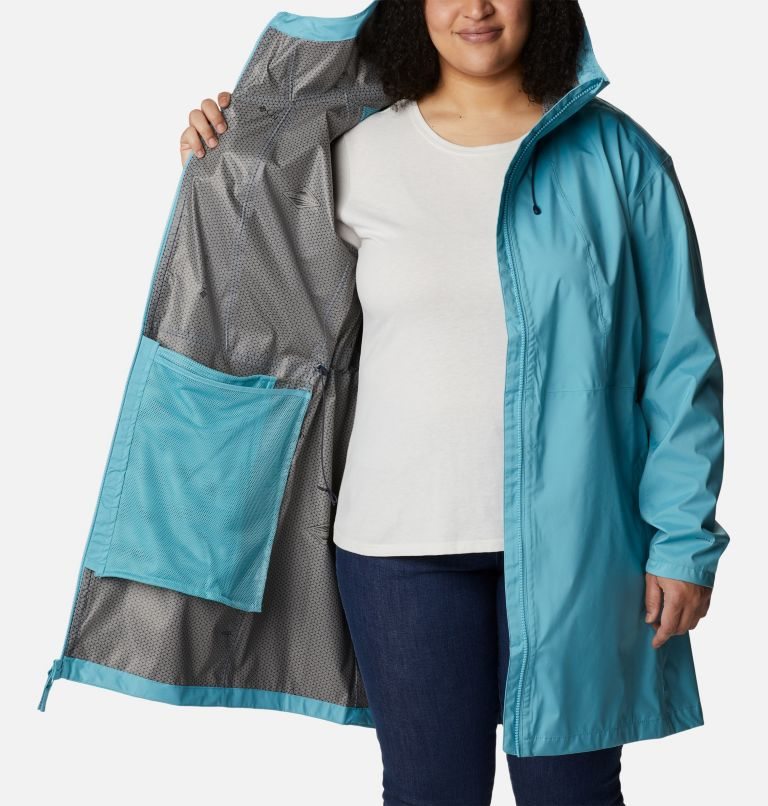 Women's Columbia Weekend Adventure Long Shell Jackets Turquoise | Plus Size CA-P5186